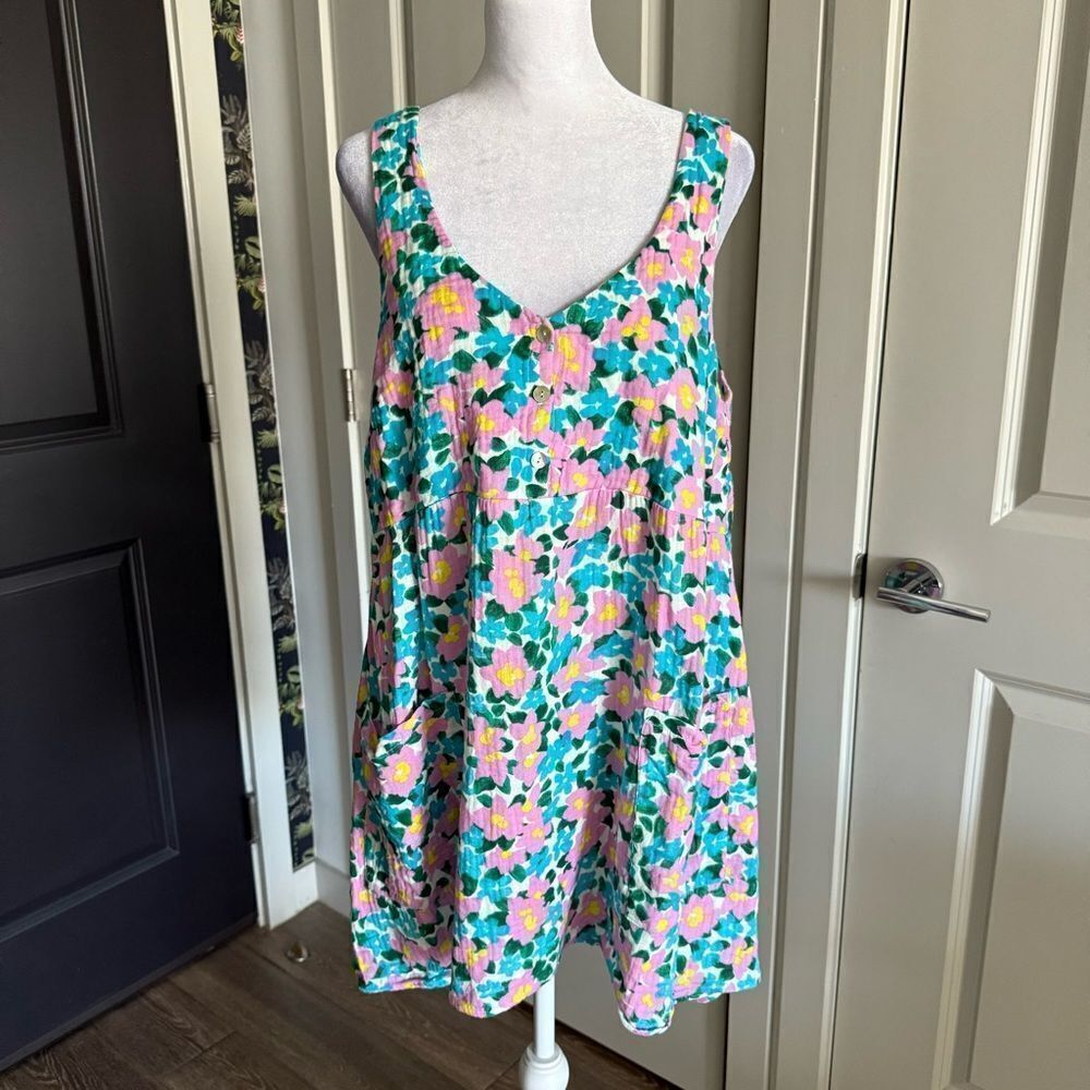 Show Me Your Mumu Violets Garden Floral Weekend Mini Dress Size M